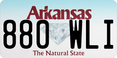 AR license plate 880WLI