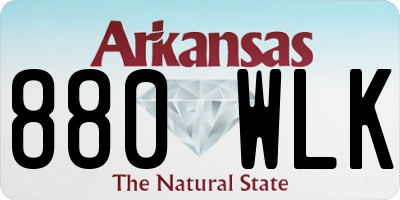 AR license plate 880WLK