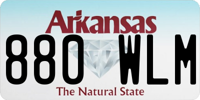 AR license plate 880WLM