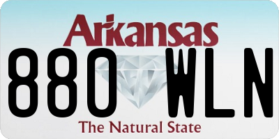 AR license plate 880WLN