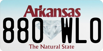 AR license plate 880WLO