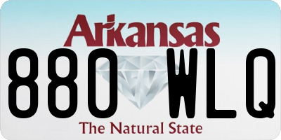 AR license plate 880WLQ