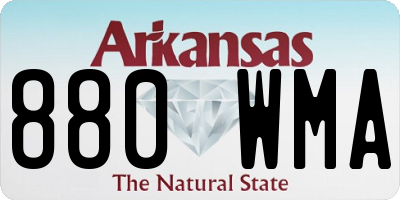 AR license plate 880WMA