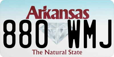 AR license plate 880WMJ