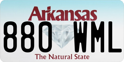 AR license plate 880WML