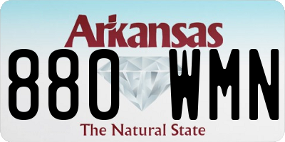 AR license plate 880WMN