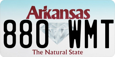 AR license plate 880WMT