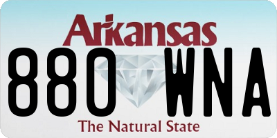 AR license plate 880WNA