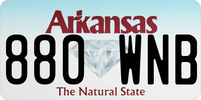 AR license plate 880WNB