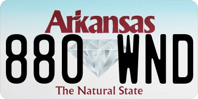 AR license plate 880WND