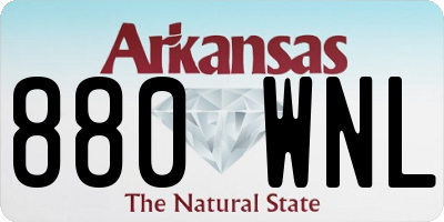 AR license plate 880WNL