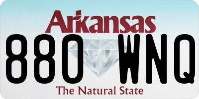AR license plate 880WNQ
