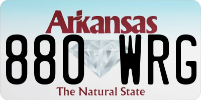 AR license plate 880WRG