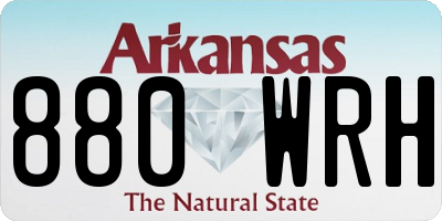 AR license plate 880WRH