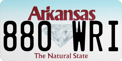 AR license plate 880WRI