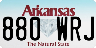 AR license plate 880WRJ