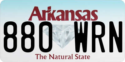 AR license plate 880WRN