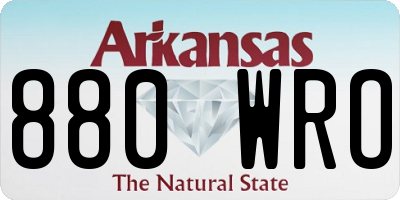 AR license plate 880WRO