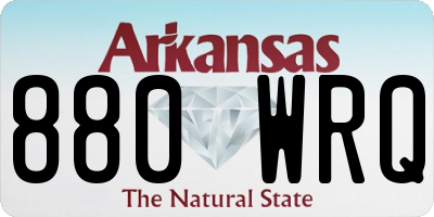 AR license plate 880WRQ