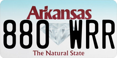 AR license plate 880WRR
