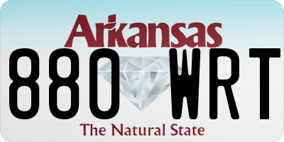 AR license plate 880WRT
