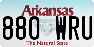 AR license plate 880WRU