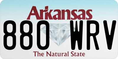 AR license plate 880WRV