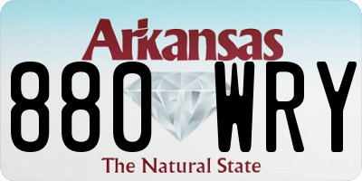 AR license plate 880WRY