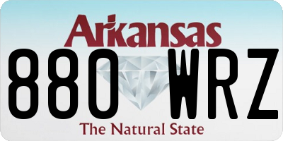 AR license plate 880WRZ