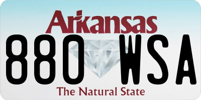 AR license plate 880WSA