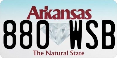 AR license plate 880WSB