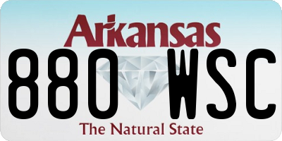 AR license plate 880WSC