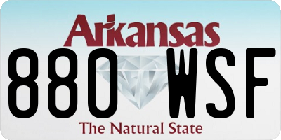 AR license plate 880WSF