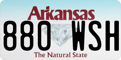 AR license plate 880WSH