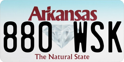 AR license plate 880WSK