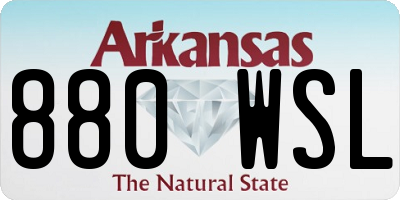 AR license plate 880WSL