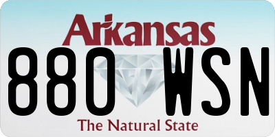 AR license plate 880WSN