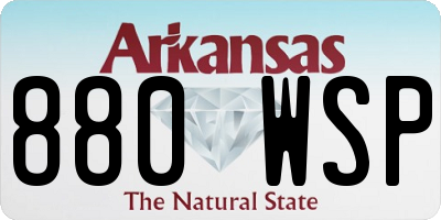 AR license plate 880WSP