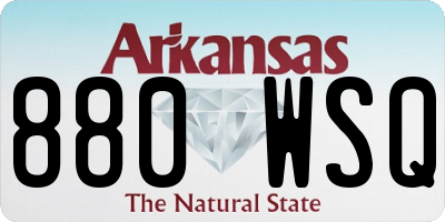 AR license plate 880WSQ