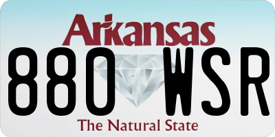 AR license plate 880WSR