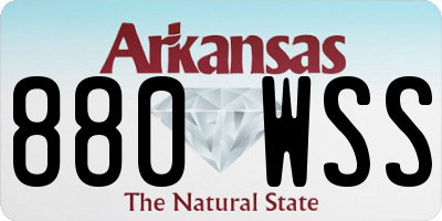 AR license plate 880WSS