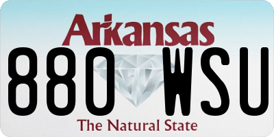 AR license plate 880WSU