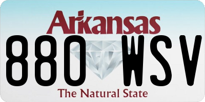 AR license plate 880WSV