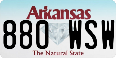AR license plate 880WSW