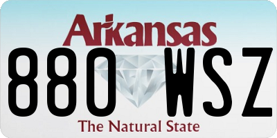 AR license plate 880WSZ