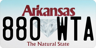 AR license plate 880WTA