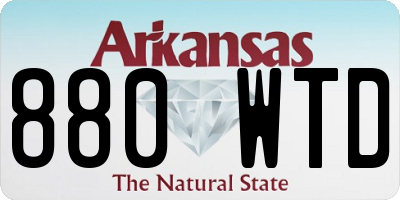 AR license plate 880WTD