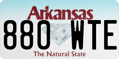 AR license plate 880WTE