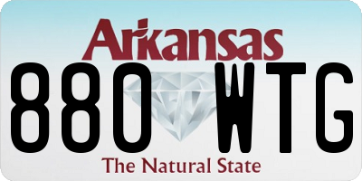 AR license plate 880WTG