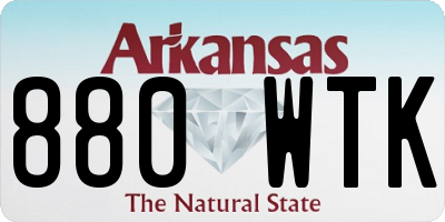 AR license plate 880WTK